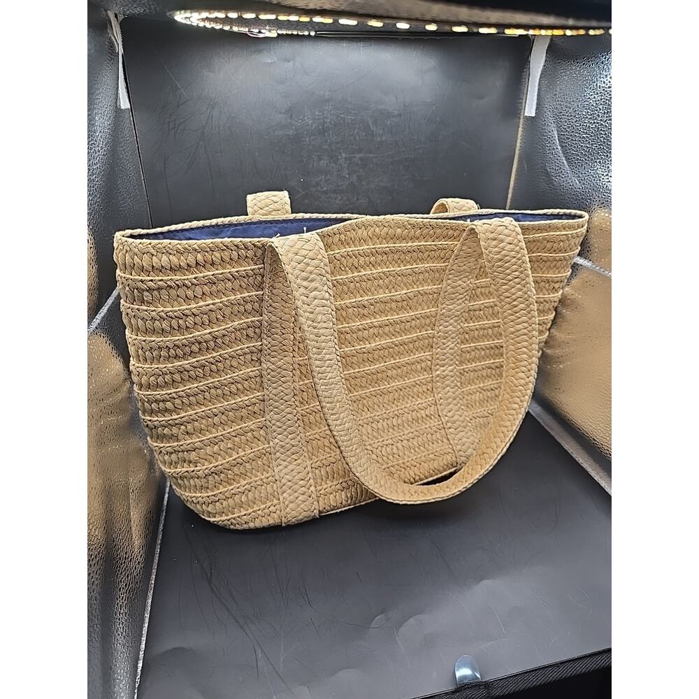 Draper‎ James Everyday Straw Shoulder Classic Tote Bag Beach Coastal Summer